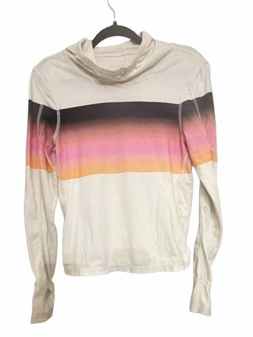 FP Movement Long Sleeve Hooded Top Size M Multi Color Gradient